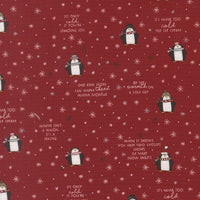 PRESALE Chilly Mr Penguin Red Yardage by Sweetwater for Moda Fabrics | 55711 12