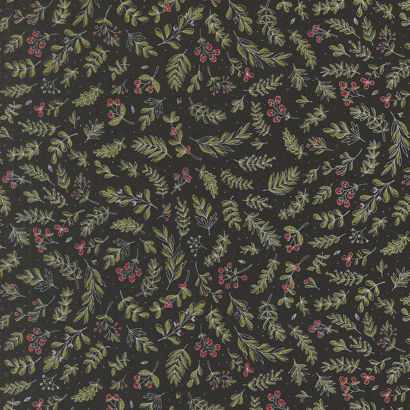 PRESALE Emmitt and Ivy Holly Black Yardage by Sweetwater for Moda Fabrics | 55695 17