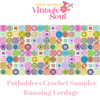 Vintage Soul Cloud Potholders Crochet Sampler Yardage by Cathe Holden for Moda Fabrics | 7432 11 | Digitally Printed
