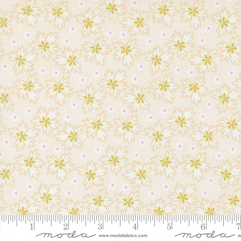 Summers End Geranium Leaves Almond Pie Yardage by Fig Tree & Co for Moda Fabrics | 35432 25