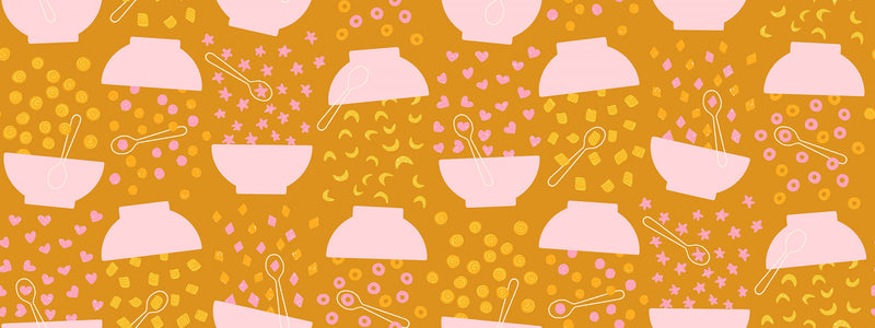 Egg and Friends Flying Cereal Honey Yardage by Kimberly Kight for Ruby Star Society | RS3091 12