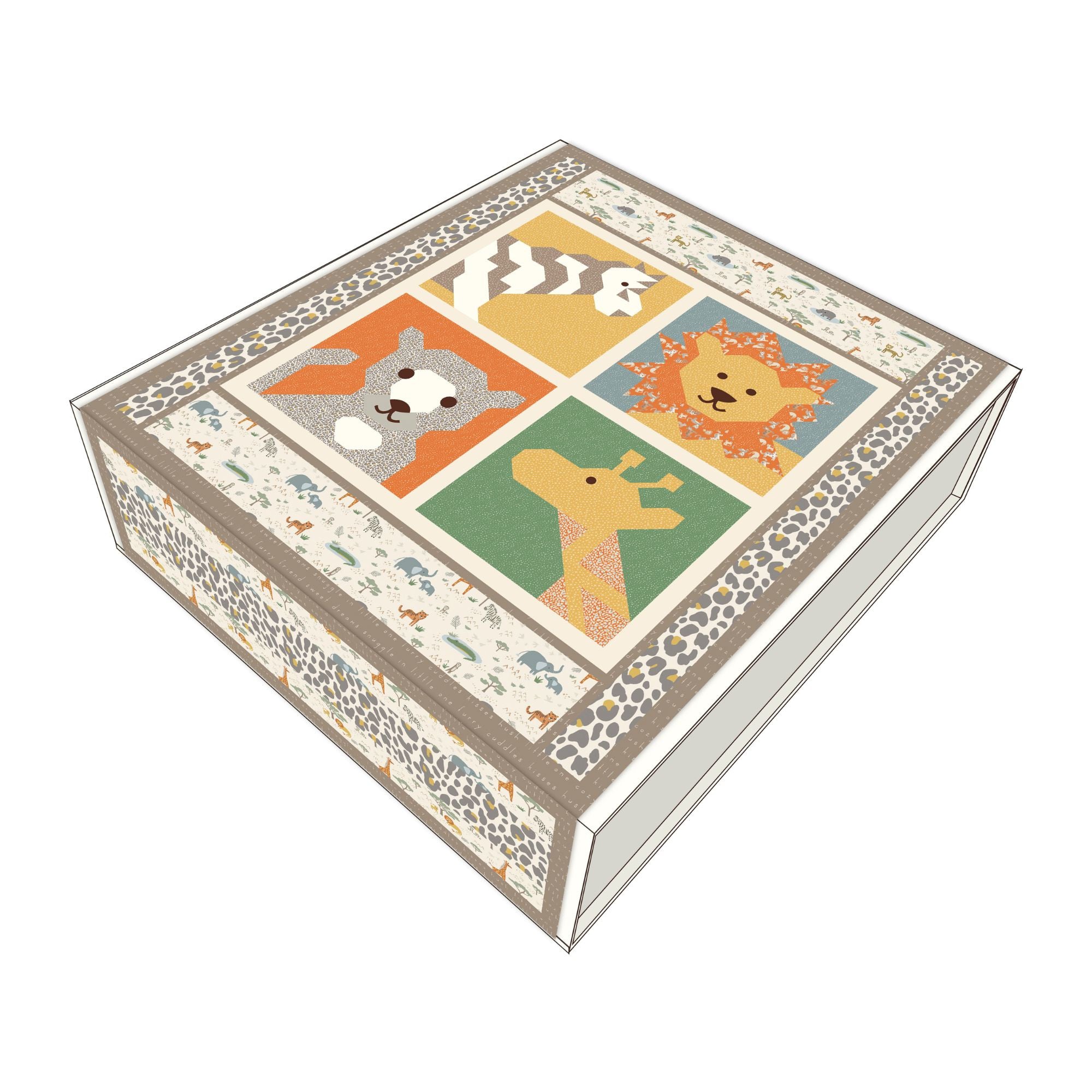 PRESALE Safari on the Savannah Quilt Kit With Leo & Savannah by Deena Rutter for Riley Blake Designs | KT-17540