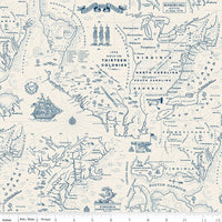 Independence Colonial Map Cream Yardage by the RBD Designers for Riley Blake Designs | C17332-CREAM