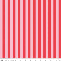 PRESALE The World of Strawberry Shortcake Stripes Red Yardage for Riley Blake Designs | C18565-RED