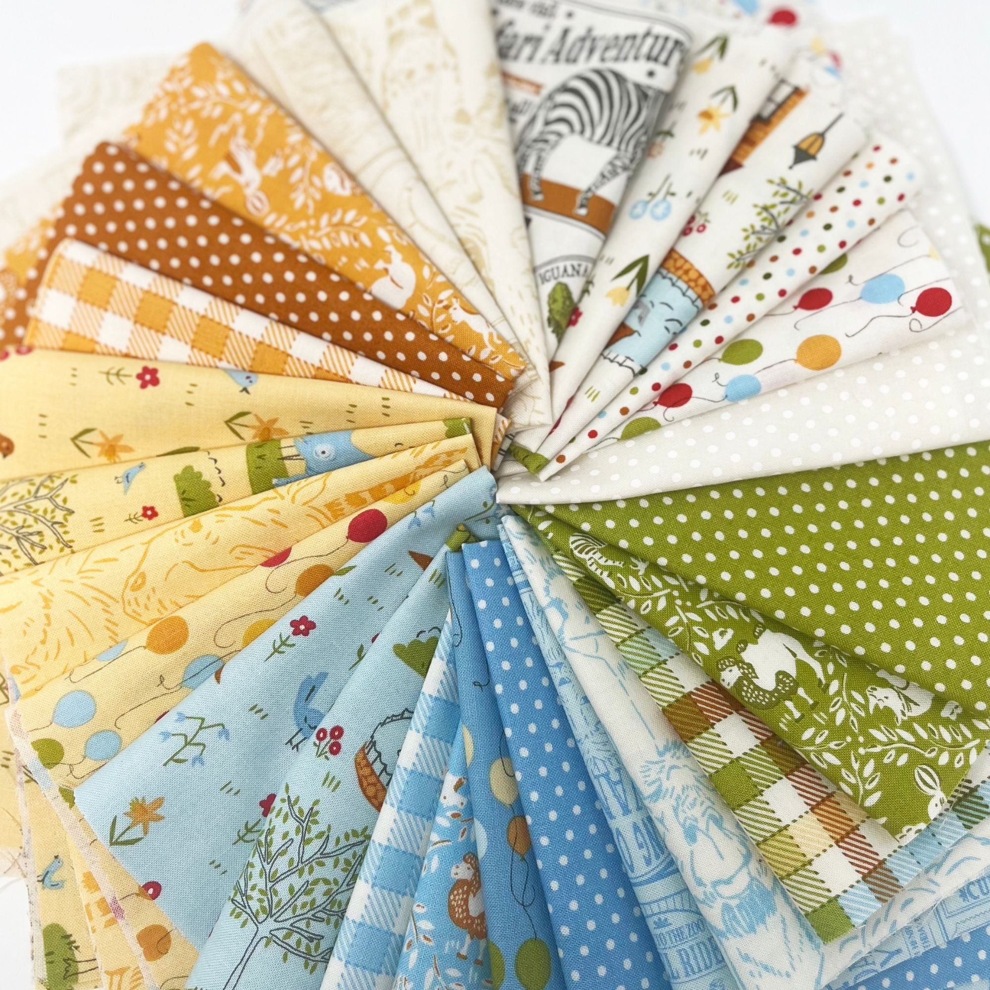 Animal Park Fun Mini Charm by Stacy Iest Hsu for Moda Fabrics | 42 Pcs | 20960MC