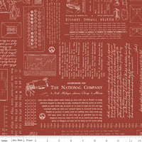 TYPE/ography Terracotta Yardage by Lori Holt of Bee in My Bonnet for Riley Blake Designs | C16850-TERRACOTTA
