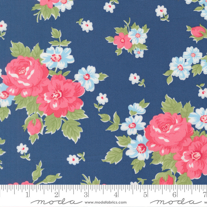 A Cat Named Stitch Blooming Sea Yardage by Camille Roskelley for Moda Fabrics | 55340 14