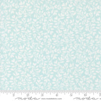 Abide Hearts and Leaves Light Blue Yardage by Brenda Riddle Designs for Moda Fabrics | 18794 14
