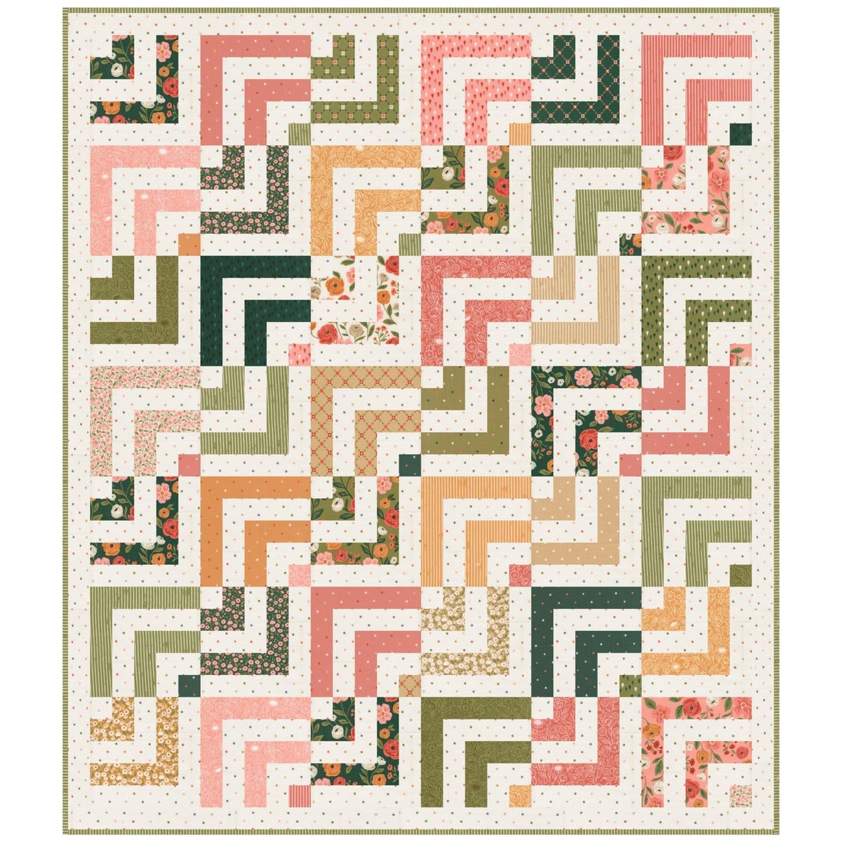 PRESALE Fresh Cut Quilt Kit With Garden Glam by Lella Boutique for Moda Fabrics | Quilt Size 64 1/2” x 74 1/2”