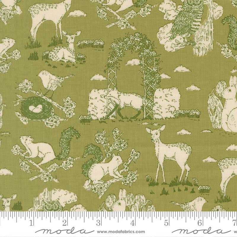 PRESALE My Secret Garden Garden Toile Grass Yardage by Stacy Iest Hsu for Moda Fabrics | 20983 18