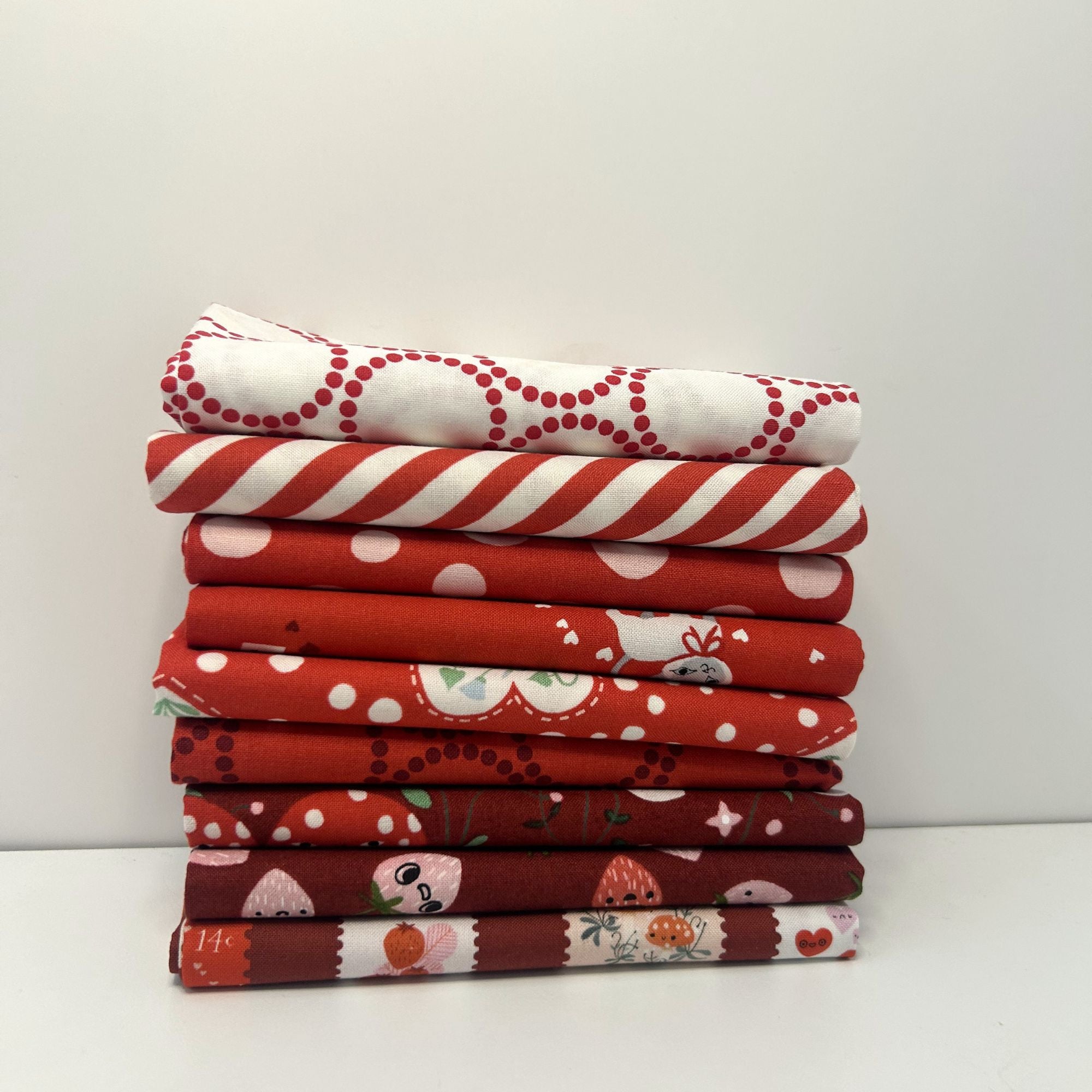 Funny Valentine Custom Fat Quarter Bundle Red by Lizzy House for Moda Fabrics | 9 FQs | Curated Bundle
