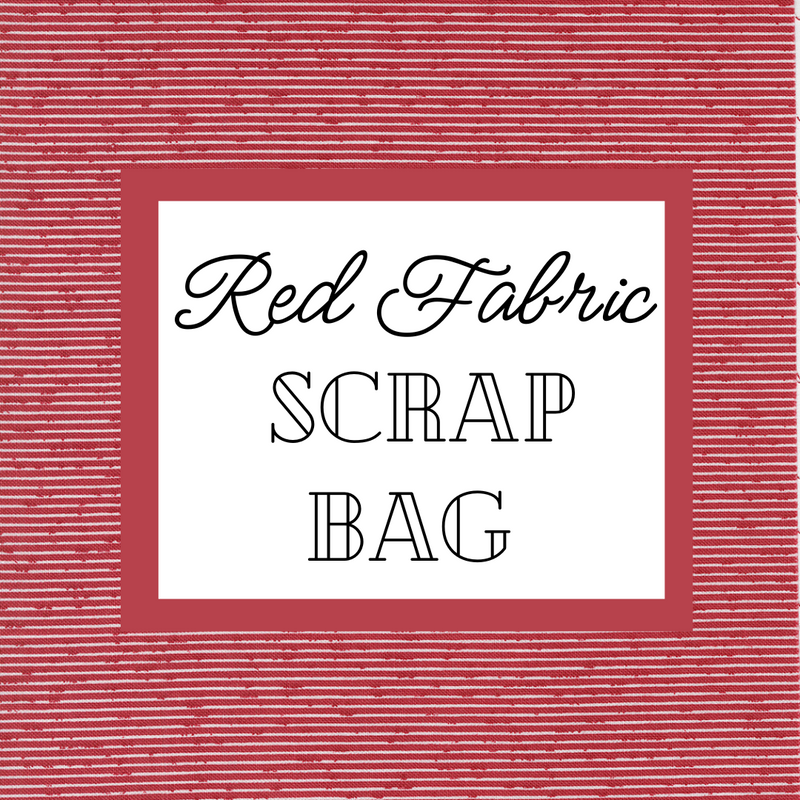 Red Fabric Scrap Bag - Two Size Options!