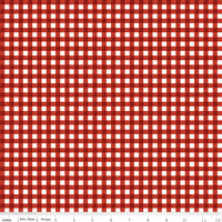 PRESALE Charming Christmas Gingham Red Yardage by Kelsey Carlson for Riley Blake Designs | C16356-RED