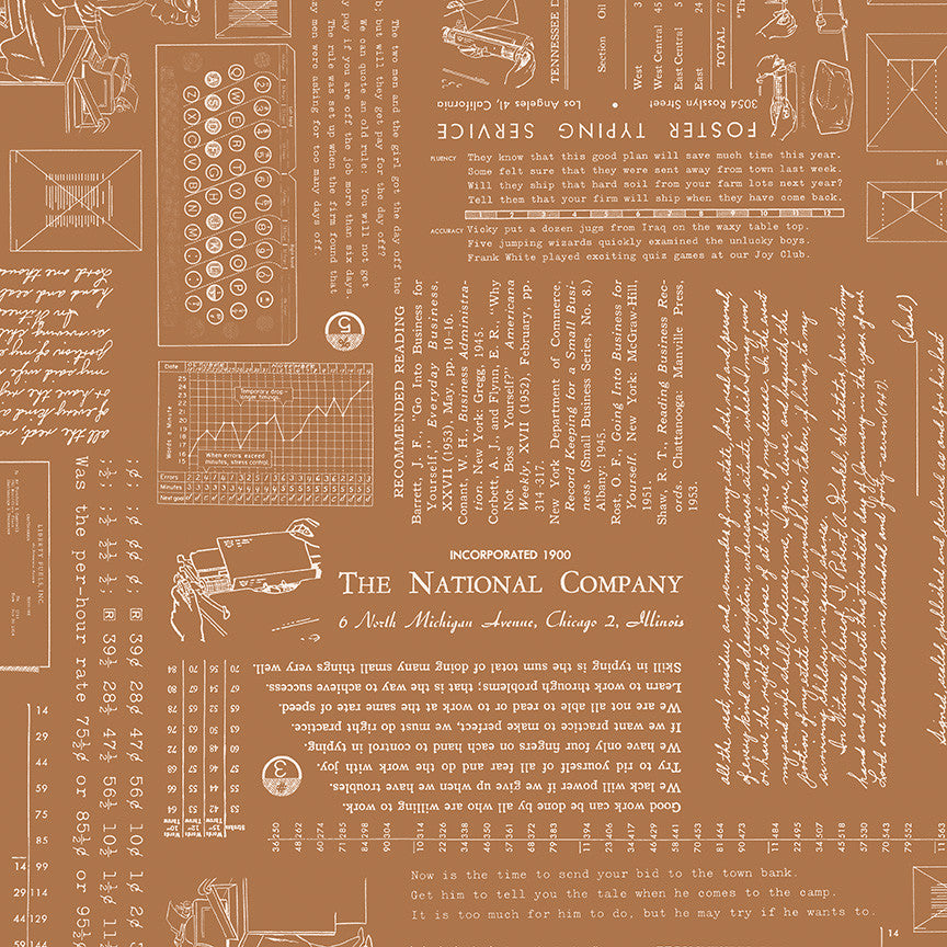 TYPE/ography Cinnamon Yardage by Lori Holt of Bee in My Bonnet for Riley Blake Designs | C16850-CINNAMON