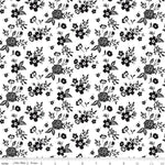 Black Tie Off White Floral Yardage by Dani Mogstad for Riley Blake Designs |C13751 OFFWHITE