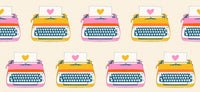 Best Day Ever Typewriters Natural Yardage by Melody Miller for Ruby Star Society | RS0104 11