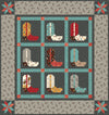 Cowboy Boots Custom Quilt Kit Featuring Cowboys Fabric by Echo Park Paper Co | Free Pattern by RBD Designers | Quilt Size 47" x 50"