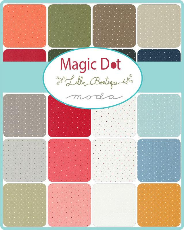 Magic Dot Coral Yardage by Lella Boutique for Moda Fabrics | 5230 11