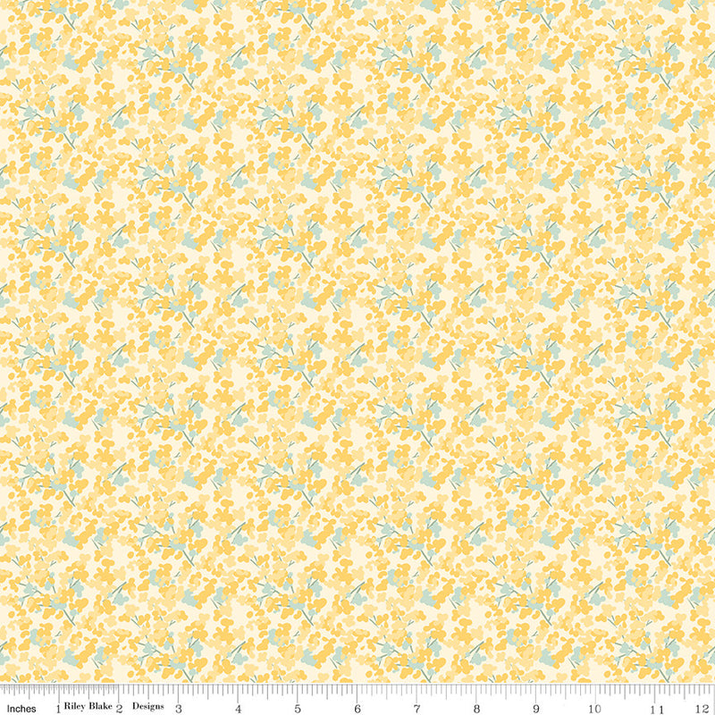 PRESALE New Beginnings Blossoms Yellow Yardage by Sandy Gervais for Riley Blake Designs | C15754-YELLOW