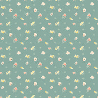 New Beginnings Teal Sweet Peas Yardage by Sandy Gervais for Riley Blake Designs | C15752-Teal