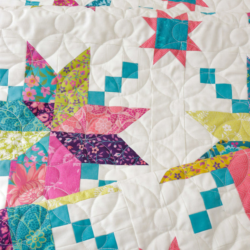 Indie Blooms Custom Quilt Kit With Parlor by Crystal Manning | Quilt Size 60" x 74"