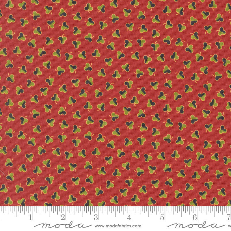 Sallys Stitches Clover Turkey Red Yardage by Betsy Chutchian for Moda Fabrics | 31713 12