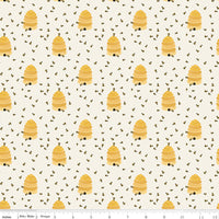 PRESALE Utah Beehives Cream Yardage by Kelsey Carlson for Riley Blake Designs | C17021-CREAM