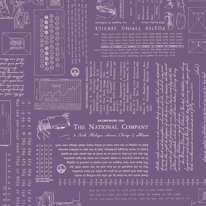 TYPE/ography Plum Yardage by Lori Holt of Bee in My Bonnet for Riley Blake Designs | C16850-PLUM