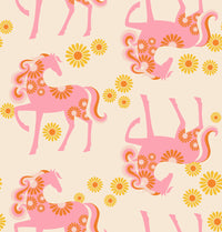 Carousel Carousel Horse Canvas Natural Yardage by Melody Miller for Ruby Star Society | RS0101 11L