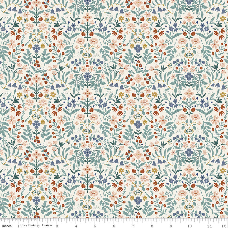 PRESALE Before the Bloom Iris Cream Yardage Danelys Sidron for Riley Blake Designs | C18064-CREAM