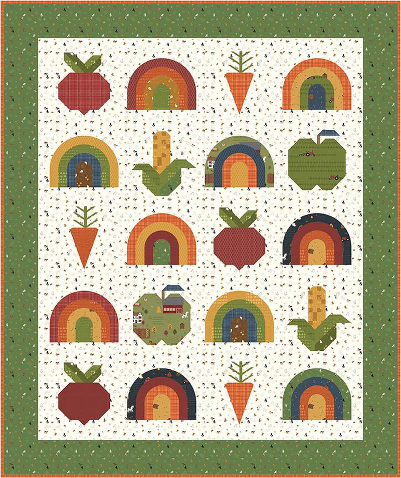 Sale! Eat the Rainbow Quilt Pattern by Jennifer Long of Bee Sew Inspired | P177 EATTHERAINBOW