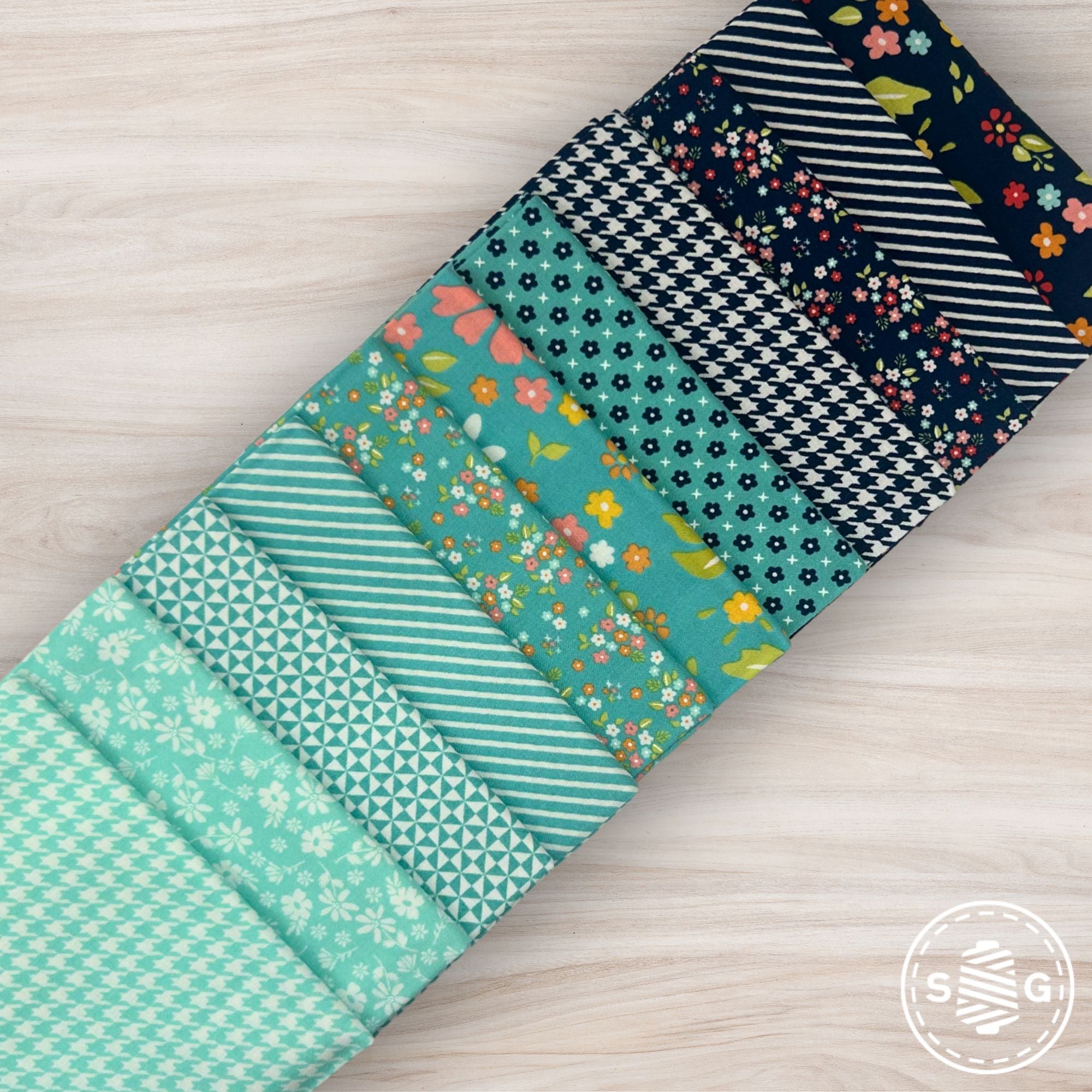 Delightfully Yours Custom Fat Quarter Bundle Poolside by Sherri & Chelsi for Moda Fabrics  | Curated Bundle | 11 Fat Quarters