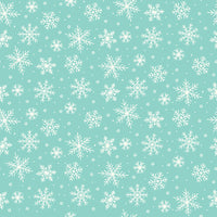 The North Pole Flannel Snowflakes Aqua by My Mind's Eye for Riley Blake Designs | F17752-AQUA