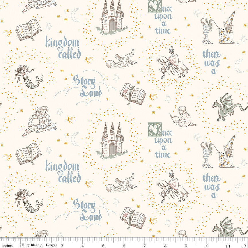 PRESALE Story Land Once Upon a Time Cream Yardage by Sarah Jane for Riley Blake Designs | C18301-CREAM