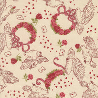 PRESALE Je T'aime Doves True Love Lace Yardage by Stacy Iest Hsu for Moda Fabrics | 20992 11