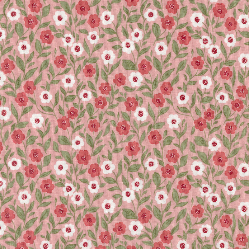 PRESALE Love Blooms Cupid Floral Blush Yardage by Lella Boutique for Moda Fabrics | 5221 14