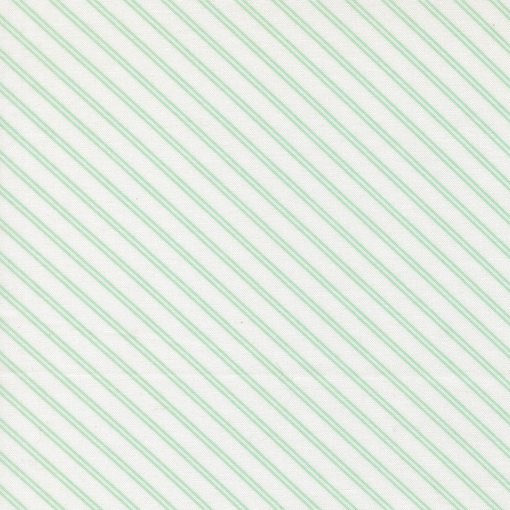 PRESALE Bloomsberry Stripe White Aqua Yardage by Camille Roskelley for Moda Fabrics | 55355 23
