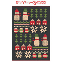 PRESALE First Snow Custom Quilt Kit With Holiday Cheer by Stacy Iest Hsu for Moda Fabrics | Quilt Size 50” x 71”