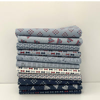 Independence Day Custom Fat Quarter Bundle Blue by Sweetwater for Moda Fabrics | 11 FQs | Curated Bundle