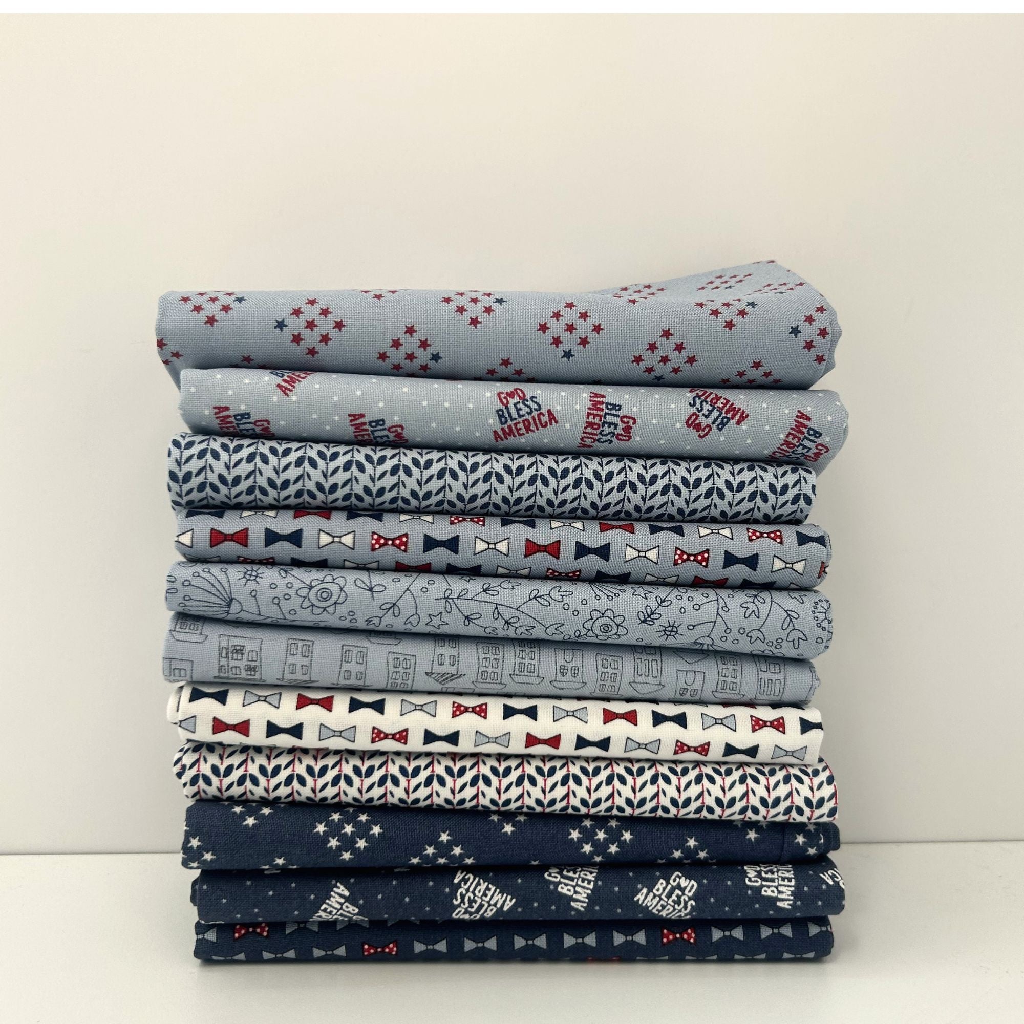 Independence Day Custom Fat Quarter Bundle Blue by Sweetwater for Moda Fabrics | 11 FQs | Curated Bundle