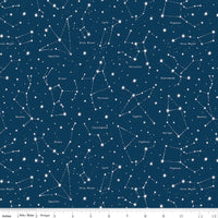 PRESALE Reach for the Stars with NASA Constellations Navy Yardage by Riley Cloward for Riley Blake Designs | C18334-NAVY