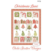 PRESALE Christmas Lane Custom Quilt Kit With Poinsettia and Pear by Sherri & Chelsi for Moda Fabrics | Quilt Size 65 1/2” x 78 1/2”