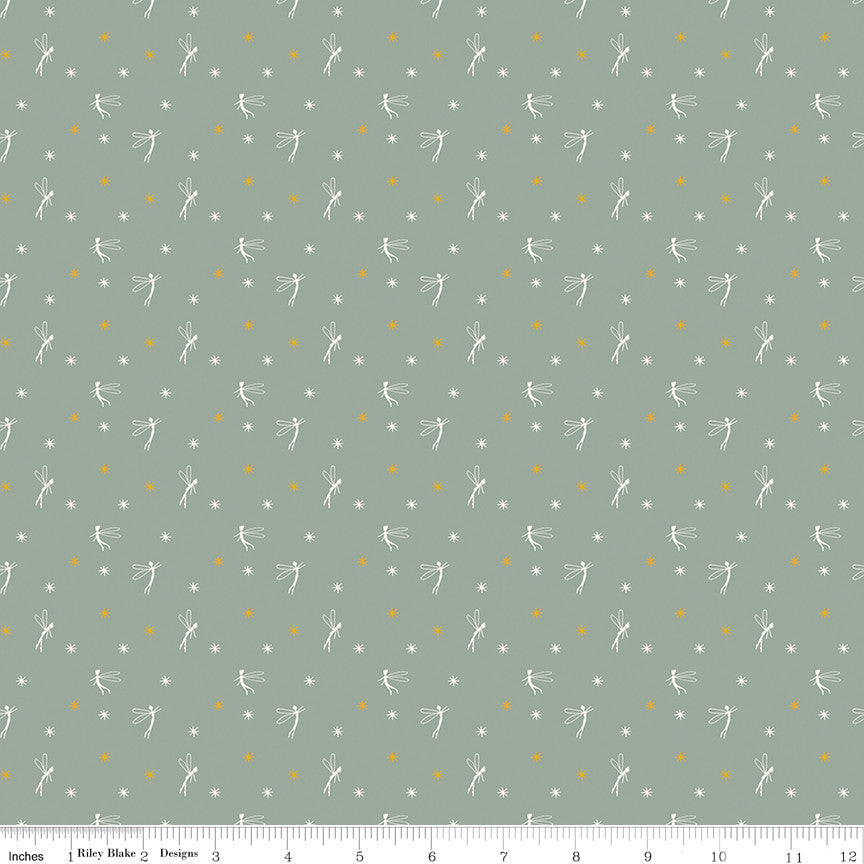 PRESALE Story Land Fairy Lights Green Yardage by Sarah Jane for Riley Blake Designs | C18305-GREEN
