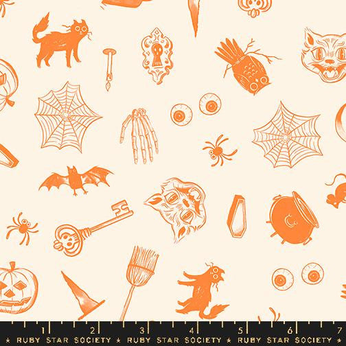 Good Spirits Curios Natural Yardage by Ruby Star Society Halloween Fabric| RS5135 11 | Cut Options