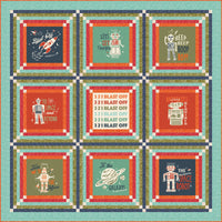 PRESALE Robots in Space Custom Quilt Kit With 321 Blast Off by Stacy Iest Hsu for Moda Fabrics