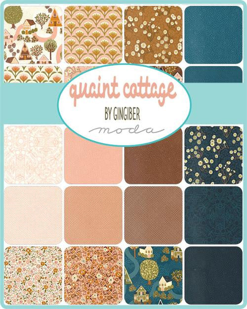 Quaint Cottage Rose Chamomile Yardage by Gingiber for Moda Fabrics | 48372 18