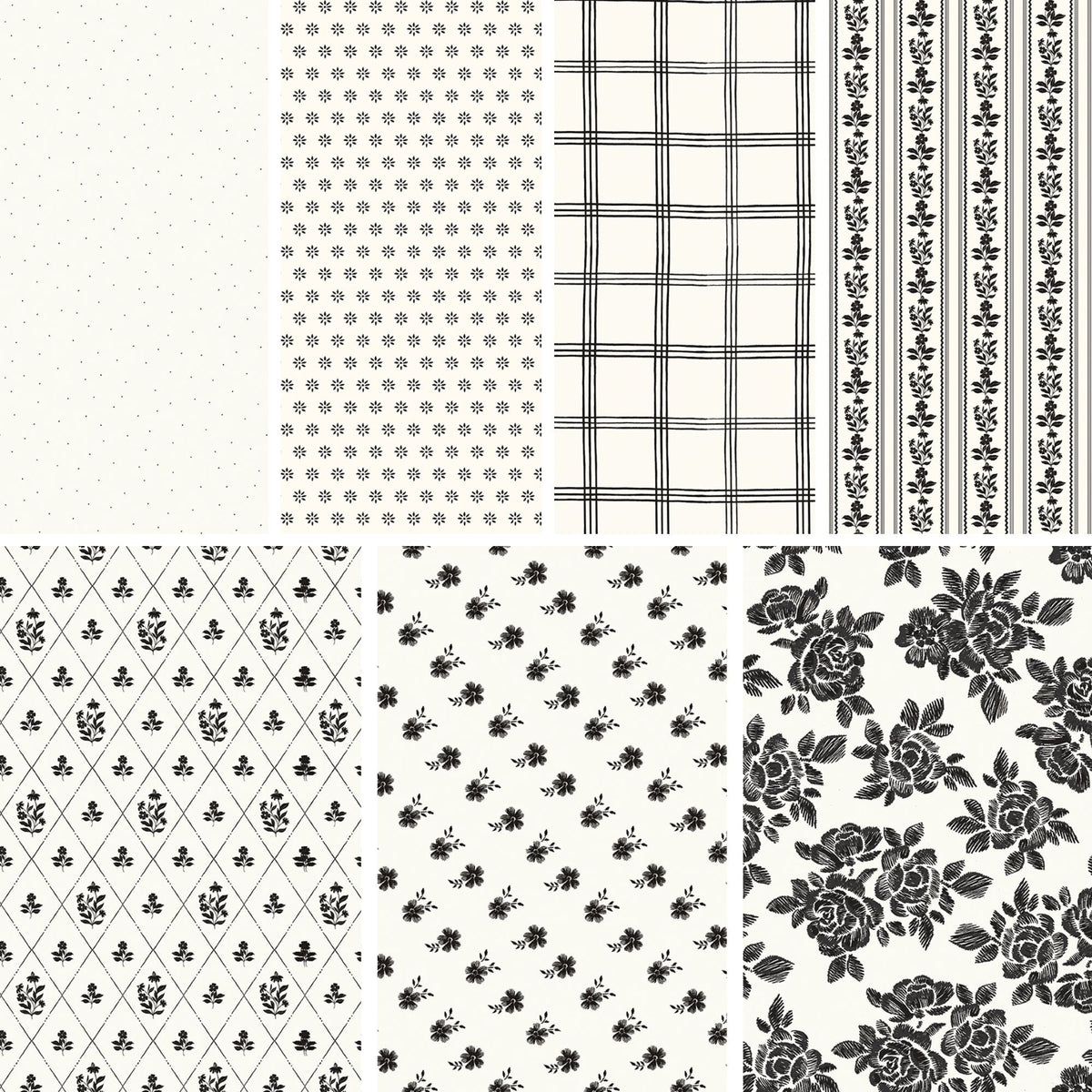 PRESALE Half Yard Bundle Cloud | Moonlit Trellis by My Mind’s Eye for Riley Blake Designs | 8 Half Yards | Curated Bundle