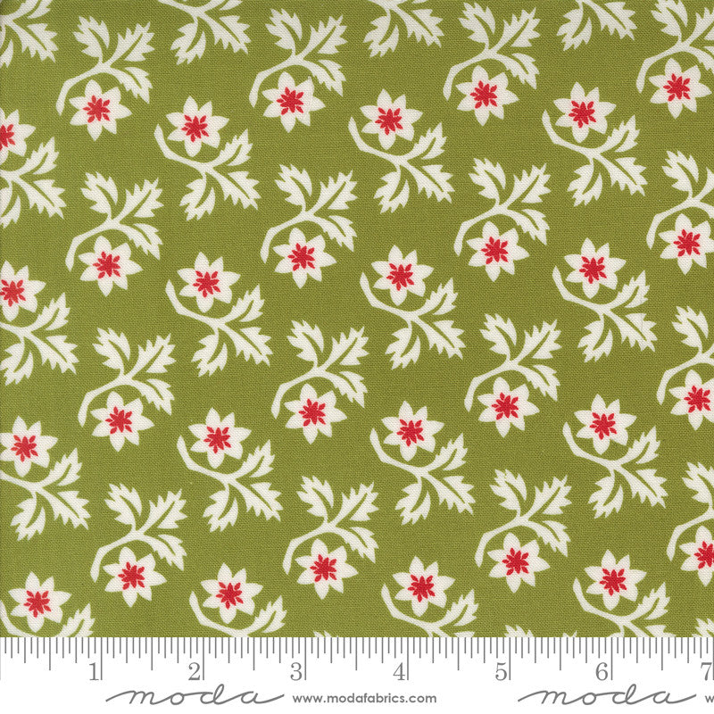 PRESALE Buon Natale Woodcut Christmas Pine Yardage by Fig Tree & Co for Moda Fabrics | 35402 16