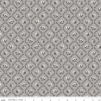 PRESALE Ink & Ivory Flower Trellis Gray Yardage by the RBD Designers for Riley Blake Designs | C16912-GRAY