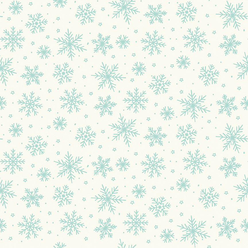 The North Pole Flannel Snowflakes White by My Mind's Eye for Riley Blake Designs | F17752-WHITE